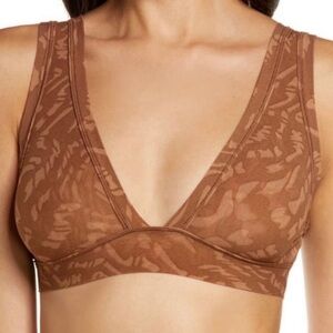 SKIMS Brown Patterned Bra
